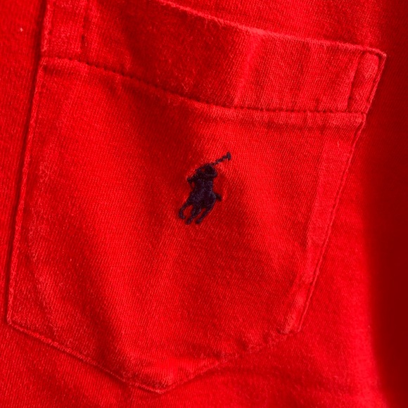 Polo by Ralph Lauren red pocket tee LS - Picture 11 of 12